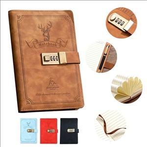 A5 Size PU Leather Notebook W/ Lock